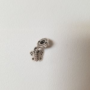 Pandora butterfly friend forever silver charm bead